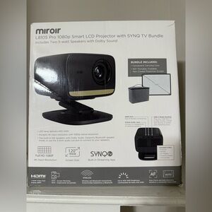 Brand New Sealed Miroir L810S Pro 1080p Smart LCD Projector with SYNQ TV Bundle